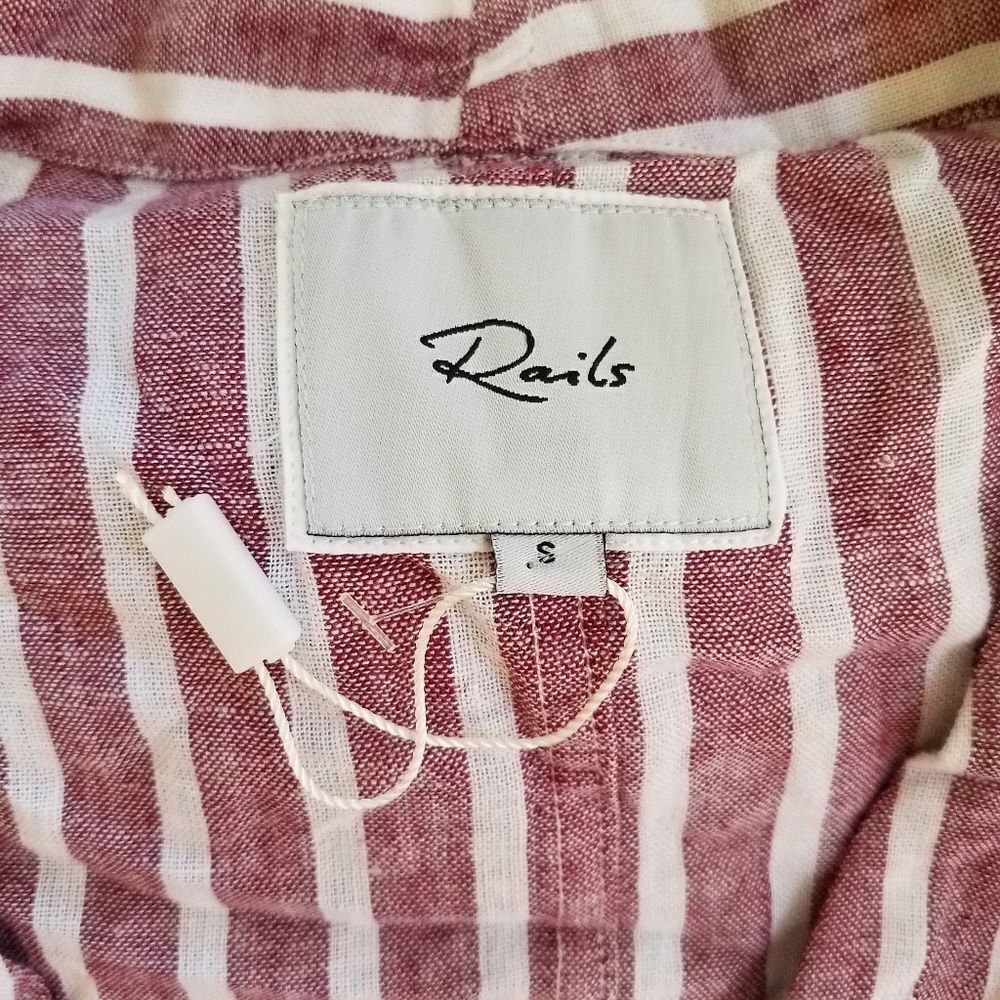 New Rails Thea Tie Front Button Up Top Sz S - image 7